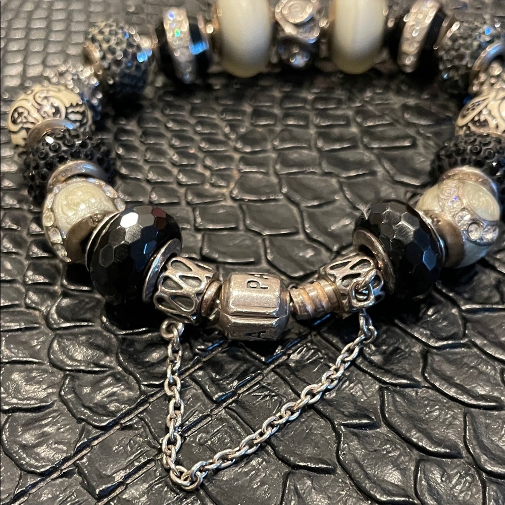 Pandora Black and Silver Charm Bracelet